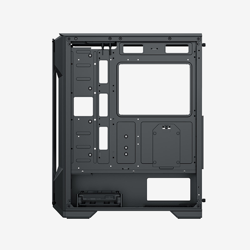 Gabinete de computador-520 preto espelhado